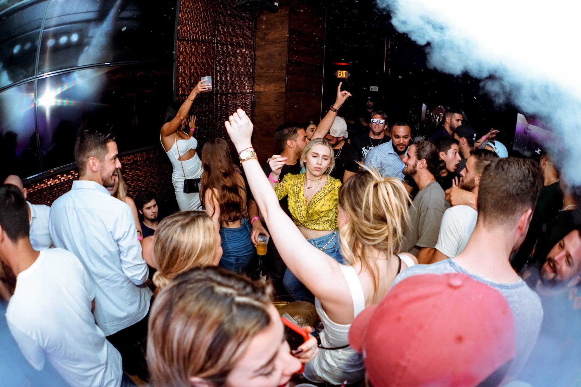 Weekend crowd at peak