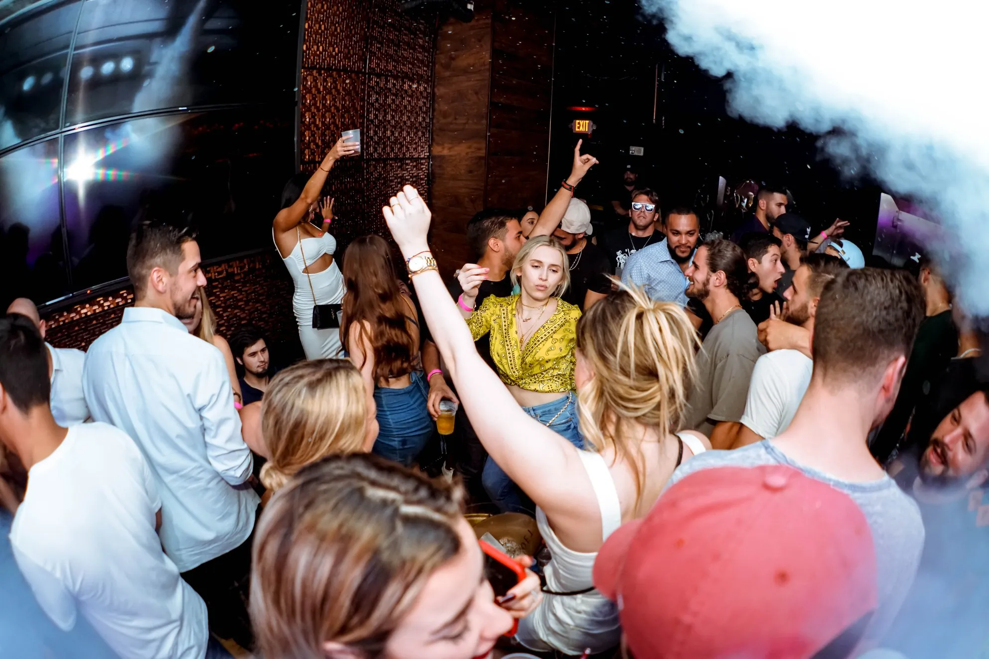 Weekend crowd at peak