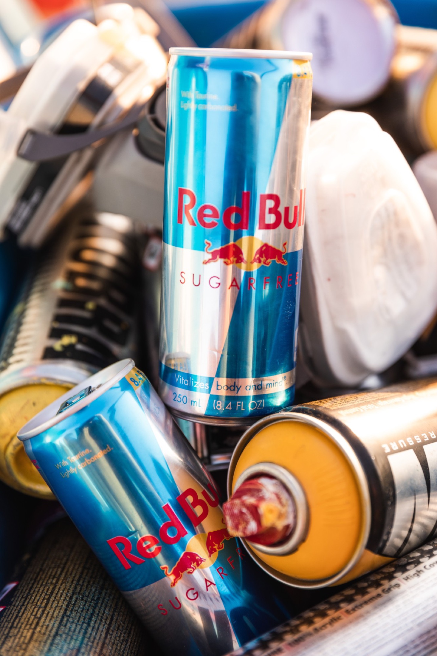 Red Bull on ice in the production cooler