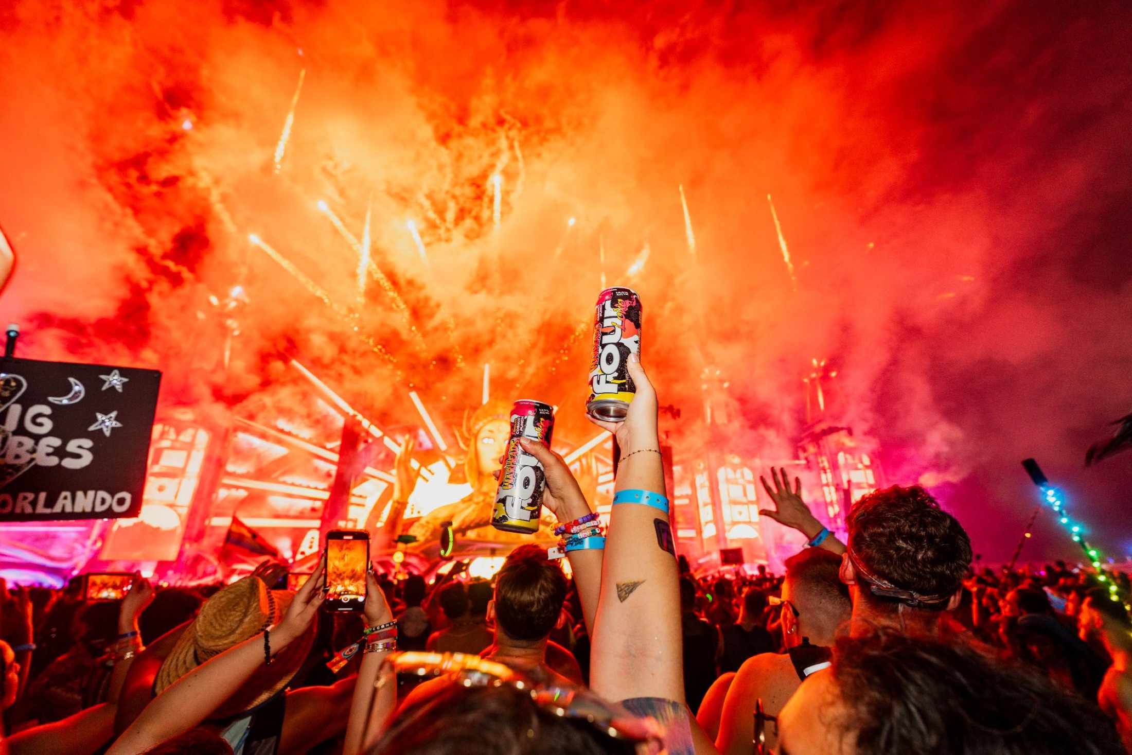 Four Loko raised to the fireworks at EDC Orlando